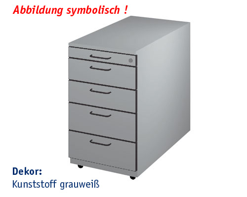 Rollcontainer Modell RC-3 HBT: 720 x 430 x 800 mm | grauweiss