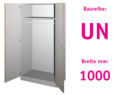Garderobenschrank mit 1 Drehtüre HBT: 1907 x 500 x 525+20 mm