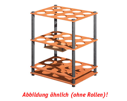Materialständer FAHRBAR, LBH: 520 x 400 x 660 mm für Profile, Leisten, Stangen, Rohre.