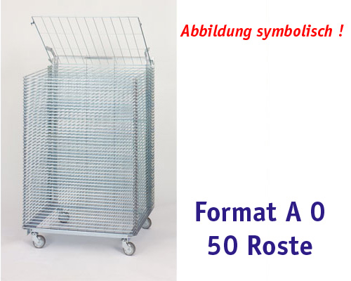 Stapeltrockner Format A 0 Belegfläche 900 x 1260 mm - 50 Roste