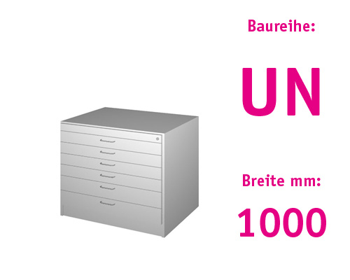 Zeichnungsschrank für Format A 1 HBT: 831 x 1000 x 740+20 mm