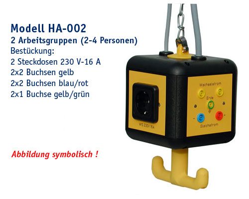 Hängeampel Modell HA-002 / 230V / Kleinspannung zur Montage an der Decke