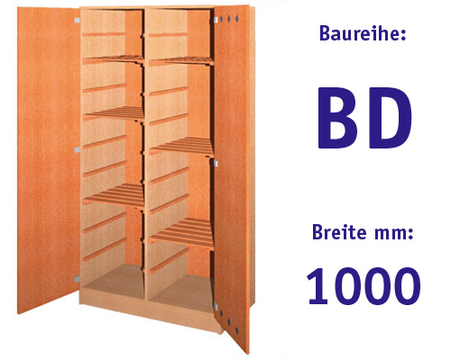 Kombinierter Tonschrank mit 2 Drehtüren HBT: 1907 x 1000 x 525+20 mm