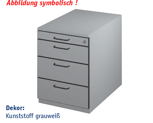 Einbau-Schubladenblock Modell ESB-1 HBT: 545 x 430 x 630 mm | grauweiss