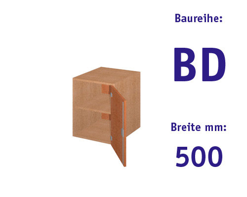 Aufsatzschrank mit 1 Drehtüre HBT: 595 x 500 x 525+20 mm