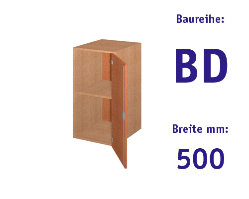 Aufsatzschrank mit 1 Drehtüre HBT: 915 x 500 x 525+20 mm