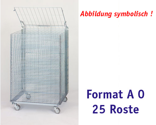 Stapeltrockner Format A 0 Belegfläche 900 x 1260 mm | 25 Roste