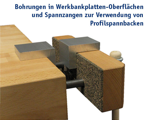 Zubehör-Paket "PROFILSPANNBACKEN" für Universal-Werkbänke mit 1 Spannzange.