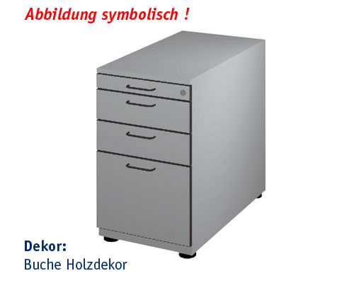 Beistellcontainer Modell BC-2 HBT: 720 x 430 x 800 mm | Buche-Dekor