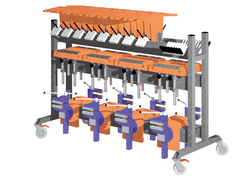 Systemwagen "WeVario", fahrbar Größe BHT: 1540 x 1000 x 600 mm