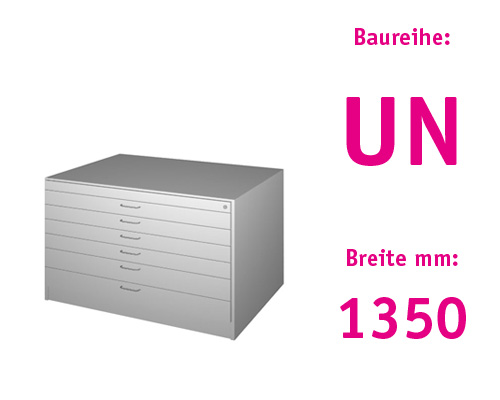 Zeichnungsschrank für Format A 0 HBT: 831 x 1350 x 1000+20 mm