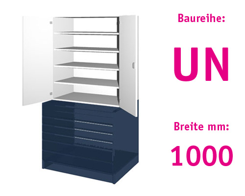 Aufsatzschrank für Format A 1 HBT: 1076 x 1000 x 525+20 mm