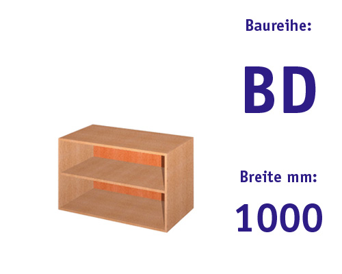 Schrankregal ohne Türen HBT: 595 x 1000 x 525 mm