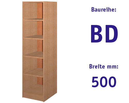 Schrankregal ohne Türen HBT: 1907 x 500 x 525 mm