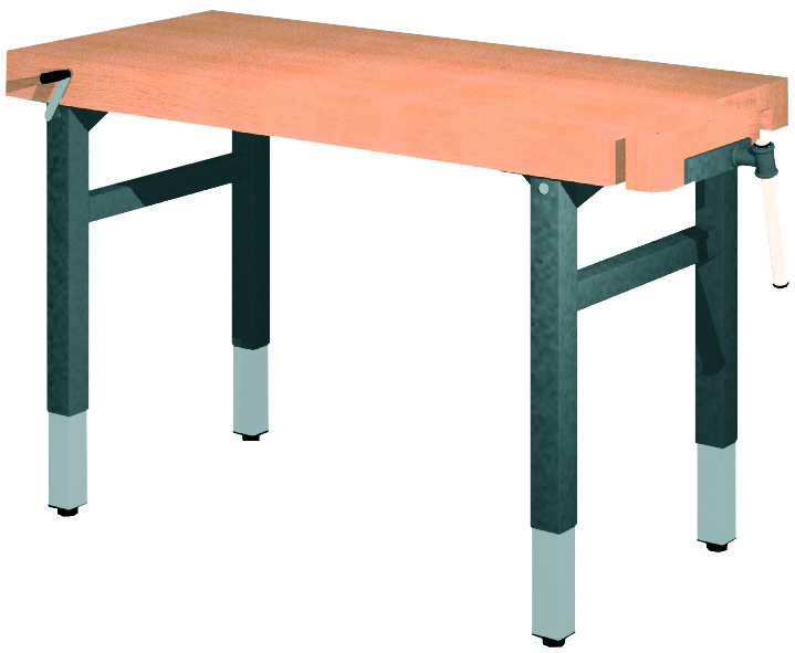 Universal-Werkbank 1000-1R/HK Platte: 1300 x 650 mm - KURBEL-HÖHENVERSTELLUNG