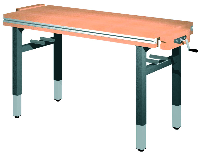 Universal-Werkbank 1500-2DIA-SPA/HM Platte: 1300 x 650 mm, MANUELLE HÖHENVERSTELLUNG.