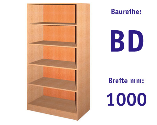 Schrankregal ohne Türen HBT: 1907 x 1000 x 525 mm