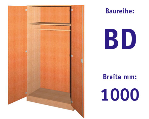 Garderobenschrank mit 1 Drehtüre HBT: 1907 x 500 x 525+20 mm