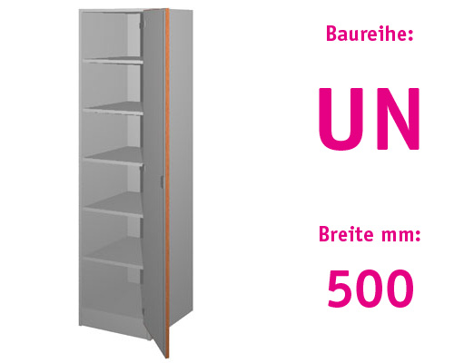 Materialschrank mit 1 Drehtüre HBT: 1907 x 500 x 525+20 mm