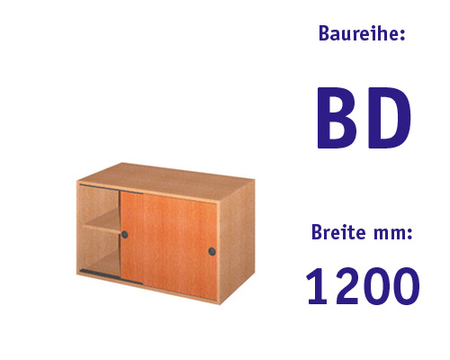 Aufsatzschrank mit 2 Schiebetüren HBT: 595 x 1200 x 525 mm