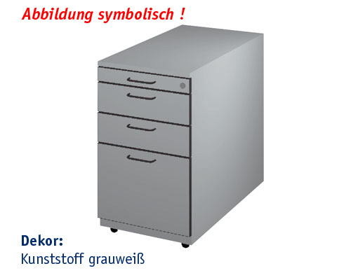 Rollcontainer Modell RC-4 HBT: 720 x 430 x 800 mm | grauweiss