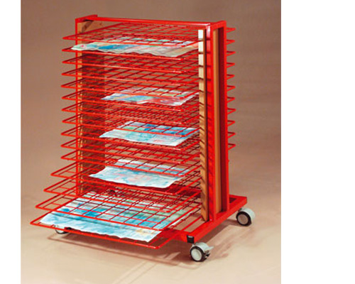 Trocknungswagen Modell TW-15 | fahrbar HBT: 830 x 610 x 400 mm, mit 10 Rosten,